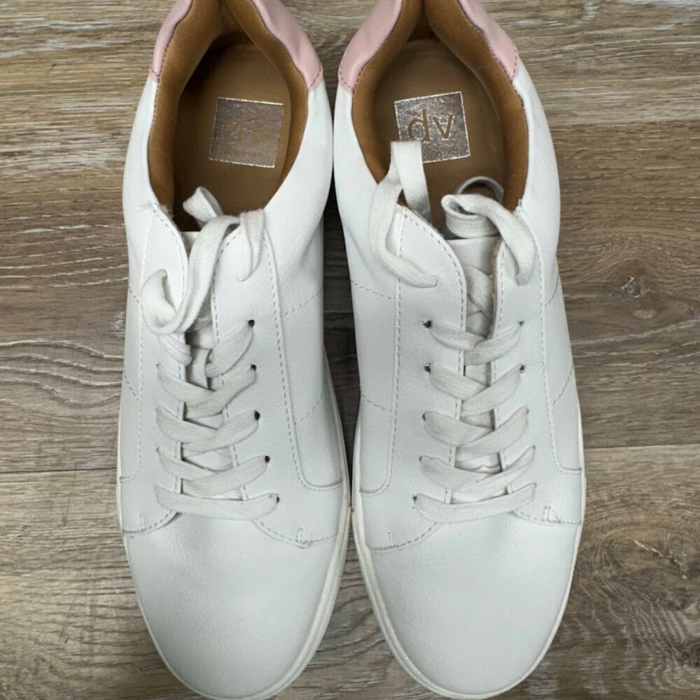 Dolce Vita Anibel White Lace Up Court Sneakers Women's Size 10 - Picture 2 of 6
